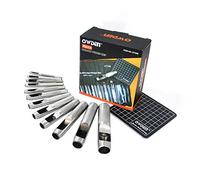 OWDEN Lot de 12 poinçons creux avec un tapis de découpe en cuir et papier souple
