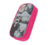 OWECRUT Bbntwsf Qqngxayalgpozlnr Nysthm S Trousse scolaire haute capacité Boîte à papeterie Modèles personnalisés uniques Sac à cosmétiques Porte-crayon, rose, Ensemble cartable