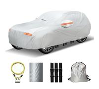 OWEEIO Housse de Voiture à 30 Couches pour Automobiles, imperméable, résistante à la Neige, aux UV, au Vent, Fermeture éclair de Porte, en Coton Doux, très résistante (pour SUV de 434,3 à 457,2 cm,
