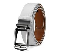 OWEIEYEU Ceinture à boucle automatique en cuir synthétique pour homme - Ceinture à cliquet - Pour pantalon en jean, 40cx31wyt-we, 135cm