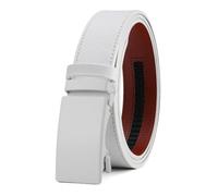 OWEIEYEU Ceinture carrée en cuir pour homme avec boucle en métal - Décoration décontractée - Sangle de taille pour jeans, Pb219wpq-we, 125 cm