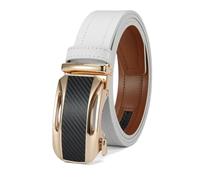 OWEIEYEU Ceinture en cuir pour homme avec boucle carrée en métal pour pantalon cargo jeans, 40pcjpk679w-we, 115 cm