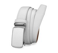 OWEIEYEU Ceintures en cuir pour homme avec chaînes en alliage, style professionnel, boucle carrée en métal, ceinture pour jeans et pantalons, 40cx31wjpccw-we, 115 cm