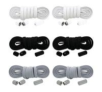 Owelth Lacets Élastiques Sans Nœuds avec Fermeture, pour Adultes et Enfants, Lacets Chaussures No Tie Shoelaces en Polyester pour Chaussures Planche et Espadrille