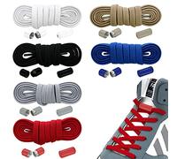 Owelth Lacets Élastiques Sans Nœuds avec Fermeture, pour Adultes et Enfants, Lacets Chaussures No Tie Shoelaces en Polyester pour Chaussures Planche et Espadrille