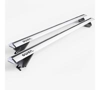 Owen 5.0 Pro Argent 120cm - Barres de Toit universelles pour Rails Ouverts | Capacité de 90 kg | Montage en 2 Min | Certifié TÜV & GS | Performance supérieure pour Votre Voiture