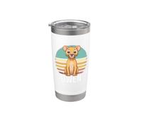 OWEN - beau nom de garçon avec un lion mignon Gobelet isotherme en acier inoxydable double paroi