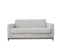 Owen - canapé 3 places convertible - couchage quotidien - matelas 12 cm - en velours côtelé - Gris clair