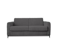 Owen - canapé 3 places convertible - couchage quotidien - matelas 12 cm - en velours côtelé - Gris foncé