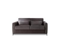 Owen - canapé 3 places convertible - couchage quotidien - matelas 12 cm - en velours - Gris foncé Gris foncé