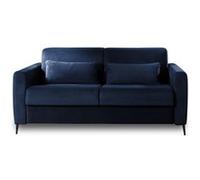 Owen - canapé 3 places convertible - couchage quotidien - matelas 12 cm - en velours