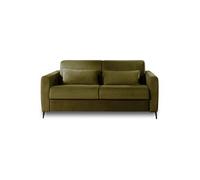 Lisa Design Owen - canapé 3 Places Convertible - Couchage Quotidien - Matelas 12 cm - en Velours