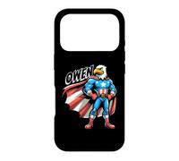 Owen USA Patriotic Superhero pour garçon Nom Owen Coque pour iPhone 17 Pro
