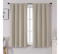 OWENIE Sally Stone Lot de 2 rideaux occultants pour chambre à coucher - 160 cm de long - Isolation thermique - Économie d'énergie - Rideaux occultants avec passe-tringle - 101,6 x 160 cm (l x L