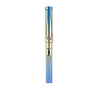 OWENRYIN Stylo-plume Métallique avec Fenêtre d'Encre Visible - Piston de Remplissage - 0,5 mm - Plume Iridium - Pour la Calligraphie des Enfants - Kit Pratique avec Cartouche