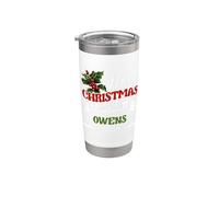Owens Family Costume de Noël avec gui assorti Gobelet isotherme en acier inoxydable double paroi