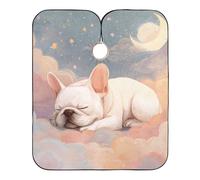 OWFKAY Cape de barbier imperméable - Bulldog endormi, bavoir guépard pour homme, cape de coupe de cheveux unisexe 140 x 165 cm