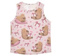 OWFKAY Capybara Love Gift Box T-shirt sans manches pour garçon, multicolore, 7-8 ans