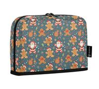 OWFKAY Grande trousse à crayons avec large ouverture zippée fournitures scolaires filles garçons Cookie Man Père Noël