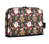 OWFKAY Grande trousse à crayons avec large ouverture zippée fournitures scolaires filles garçons Cookie Man Père Noël