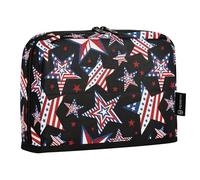 OWFKAY Grande trousse à crayons avec large ouverture zippée fournitures scolaires filles garçons étoile USA