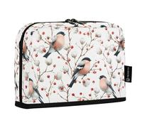 OWFKAY Grande trousse à crayons - Grande trousse à stylos - Large ouverture - Fermeture éclair - Fournitures scolaires - Filles - BoysBird - Coton - Fruits rouges