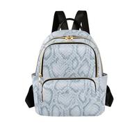 OWFKAY Petit sac à dos motif peau de serpent python pour femme, sac à dos pour filles, sac d'école, voyage, antivol décontracté, Motif peau de serpent python, S, sac à dos femme