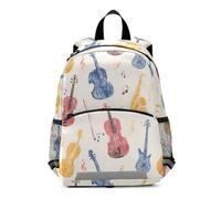OWFKAY Petit sac à dos pour enfant Motif violon Bleu/jaune/rouge