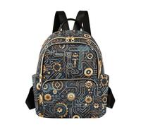 OWFKAY Petit sac à dos steampunk à engrenages mécaniques pour femmes sac à dos mini filles sac d'école voyage antivol décontracté, Engrenages mécaniques Steampunk., S, sac à dos femme