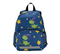 OWFKAY Sac à dos mignon de magicien dinosaure pour enfant - Sac à dos d'école pour garçons et filles - Petit sac à dos