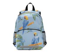 OWFKAY Sac à dos pour enfant Motif perroquet Bleu Taille S