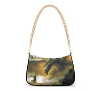 OWFKAY Sac à main fourre-tout pour femme avec fermeture éclair Dragons War