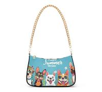 OWFKAY Sac à main fourre-tout pour femme avec fermeture éclair Motif chien Hello Summer