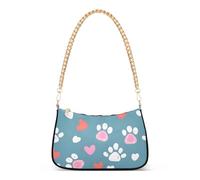 OWFKAY Sac à main fourre-tout pour femme avec fermeture éclair Motif empreintes de pattes