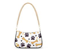 OWFKAY Sac à main fourre-tout pour femme avec fermeture éclair Motif empreintes de pattes