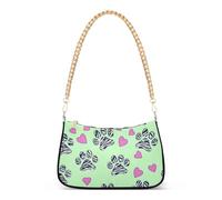 OWFKAY Sac à main fourre-tout pour femme avec fermeture éclair Motif empreintes de pattes