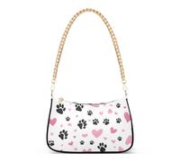 OWFKAY Sac à main fourre-tout pour femme avec fermeture éclair Motif empreintes de pieds