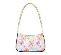 OWFKAY Sac à main fourre-tout pour femme avec fermeture éclair Motif floral 3