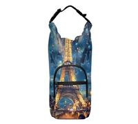 OWFKAY Sac de transport pour bouteille d'eau Night at The Iron Tower Porte-bouteille Accessoires de sport, multicolore, Taille unique, Sac de transport pour bouteille d'eau