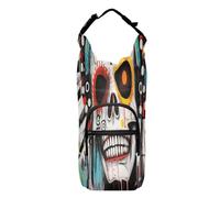 OWFKAY Sac de transport pour bouteille d'eau, peinture squelette humain, pochette porte-bouteille, accessoires de sport pour bouteille d'eau, multicolore, Taille unique, Sac de transport pour