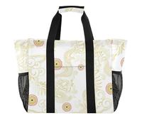OWFKAY Sac de voyage, sac de sport, sac de sport, sac de plage, sac de week-end, sac de nuit pour femme, pliable, réutilisable, motif dragon blanc 7, Motif dragon blanc 7, Taille unique, Bagage à main