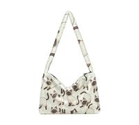 OWFKAY Sac en peluche sous les aisselles - Chats siamois mignons blancs - Sac à bandoulière moelleux pour femme - Pour l'automne et l'hiver