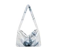 OWFKAY Sac en peluche sous les aisselles - Magnolia Flowers3 - Sac à bandoulière moelleux pour femme - Pour l'automne et l'hiver