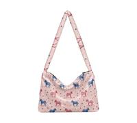 OWFKAY Sac en peluche sous les aisselles - Motif ânes et étoiles - Sac à bandoulière moelleux pour femme - Pour l'automne et l'hiver