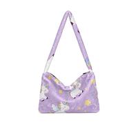 OWFKAY Sac en peluche sous les aisselles - Motif licorne violette - Sac à bandoulière moelleux pour femme - Pour l'automne et l'hiver