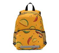 OWFKAY Taco Mexico Sac à dos pour enfant Orange Petit modèle