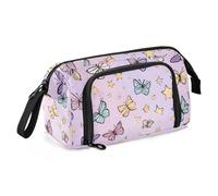 OWFKAY Trousse à crayons de grande capacité pour l'école, l'université, le bureau, pour adolescents, filles, adultes, étudiants, enfants, délices en forme de papillons, Délices d'enfance dans le motif