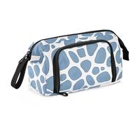 OWFKAY Trousse à crayons de grande capacité pour l'école, l'université, le bureau, pour adolescents, filles, adultes, étudiants, motif galets bleus, Motif galets bleus, Taille unique, Trousse de