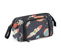 OWFKAY Trousse à crayons de grande capacité pour l'école, l'université, le bureau, pour adolescents, filles, adultes, étudiants, motif fusée, étoile, planète, Motif Rocket Star Planet, Taille unique