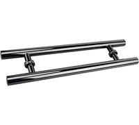 OWIEN Poignée de Porte, poignée de Porte Double Face en Forme de H pour Porte de Grange coulissante, Portail, abri de Jardin, Garage, Acier Inoxydable(Zwart,50cm/20in)